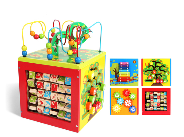 Многофункциональная игрушка "Бизи Куб" UltraTOY BusyCube-10 деревянная