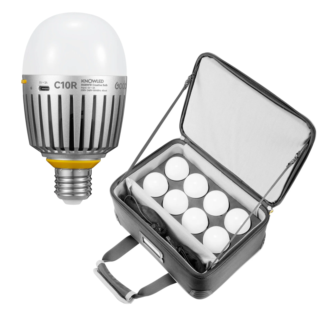 Комплект светодиодных ламп Godox Knowled C10R-K8 в кейсе