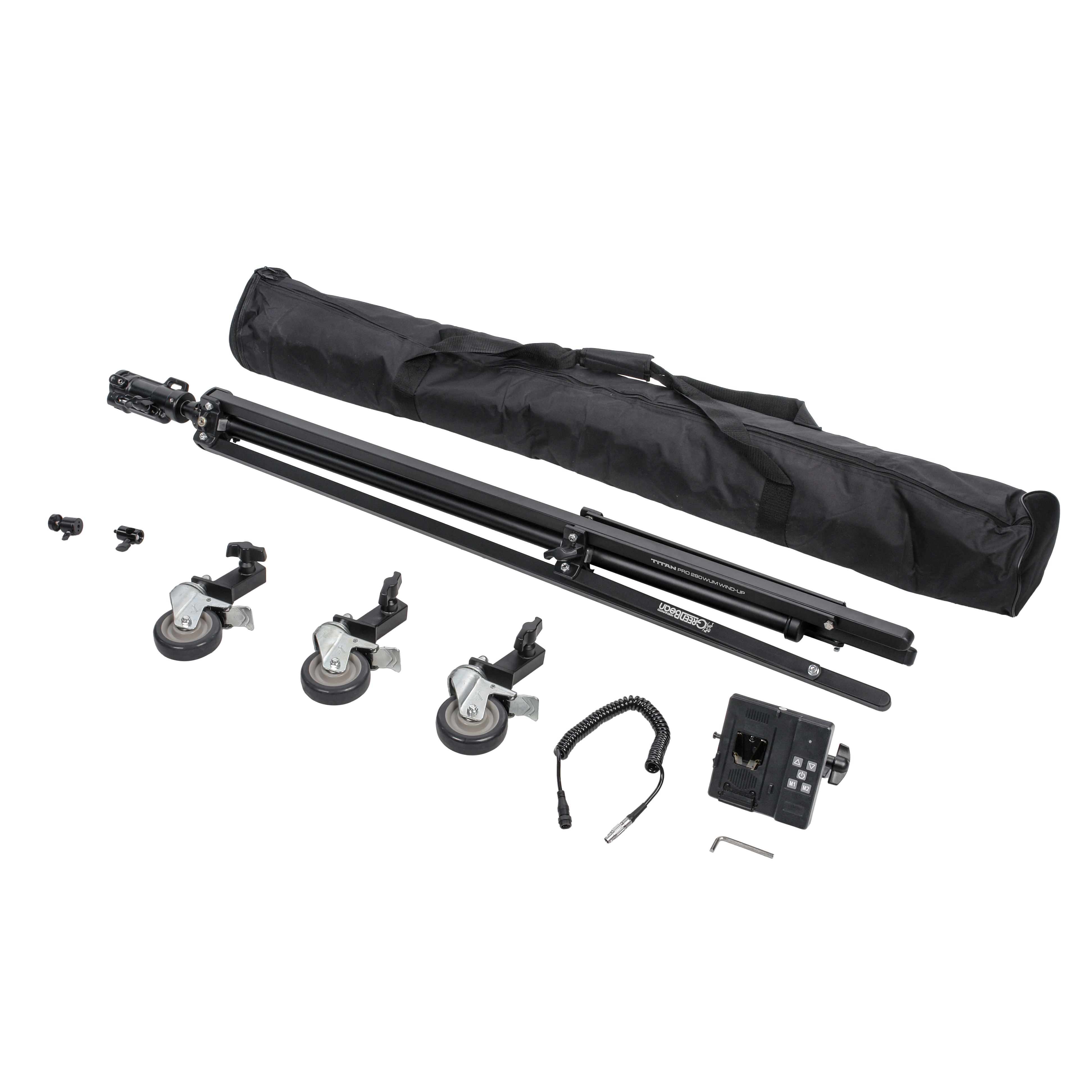 картинка Стойка GreenBean Titan PRO 290WUM WIND-UP на колесах моторизованная от магазина Ultra-mart