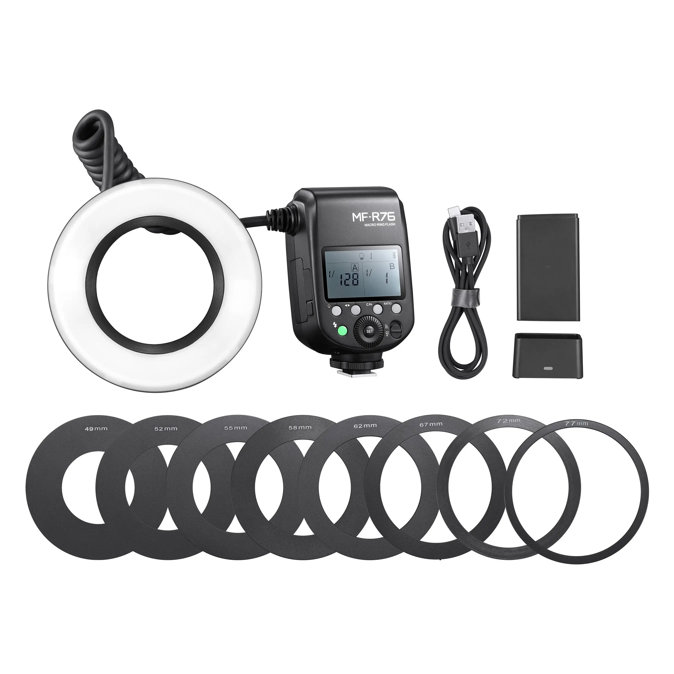 картинка Вспышка для макросъемки Godox MF-R76 кольцевая,  GN14, арт. 29139 от магазина Ultra-mart
