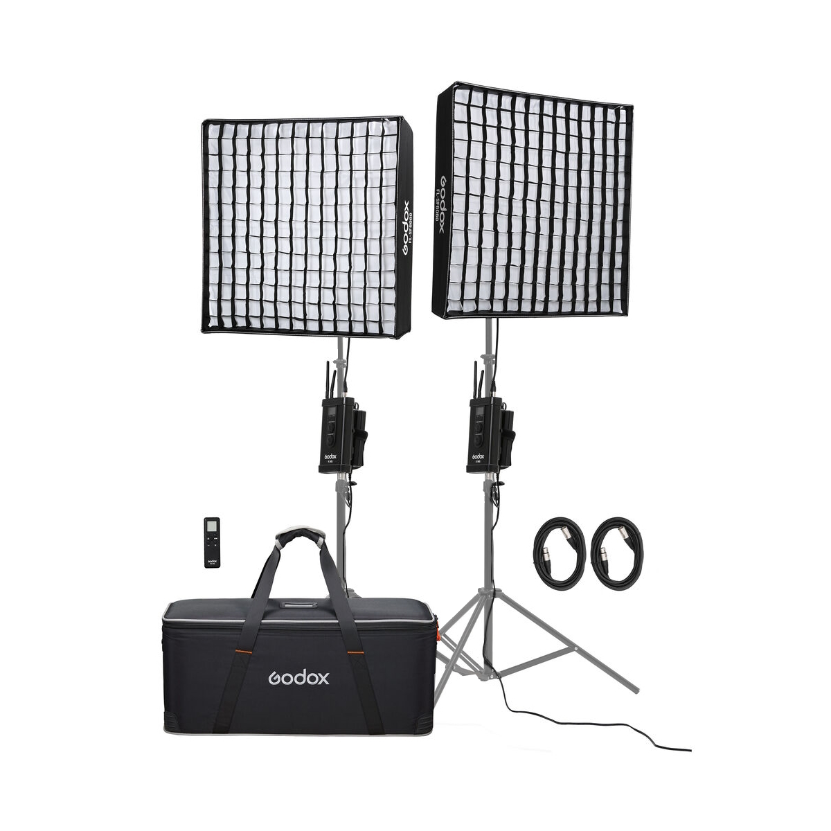 картинка Комплект светодиодных осветителей Godox FL150S-K2 для видеосъемки от магазина Ultra-mart