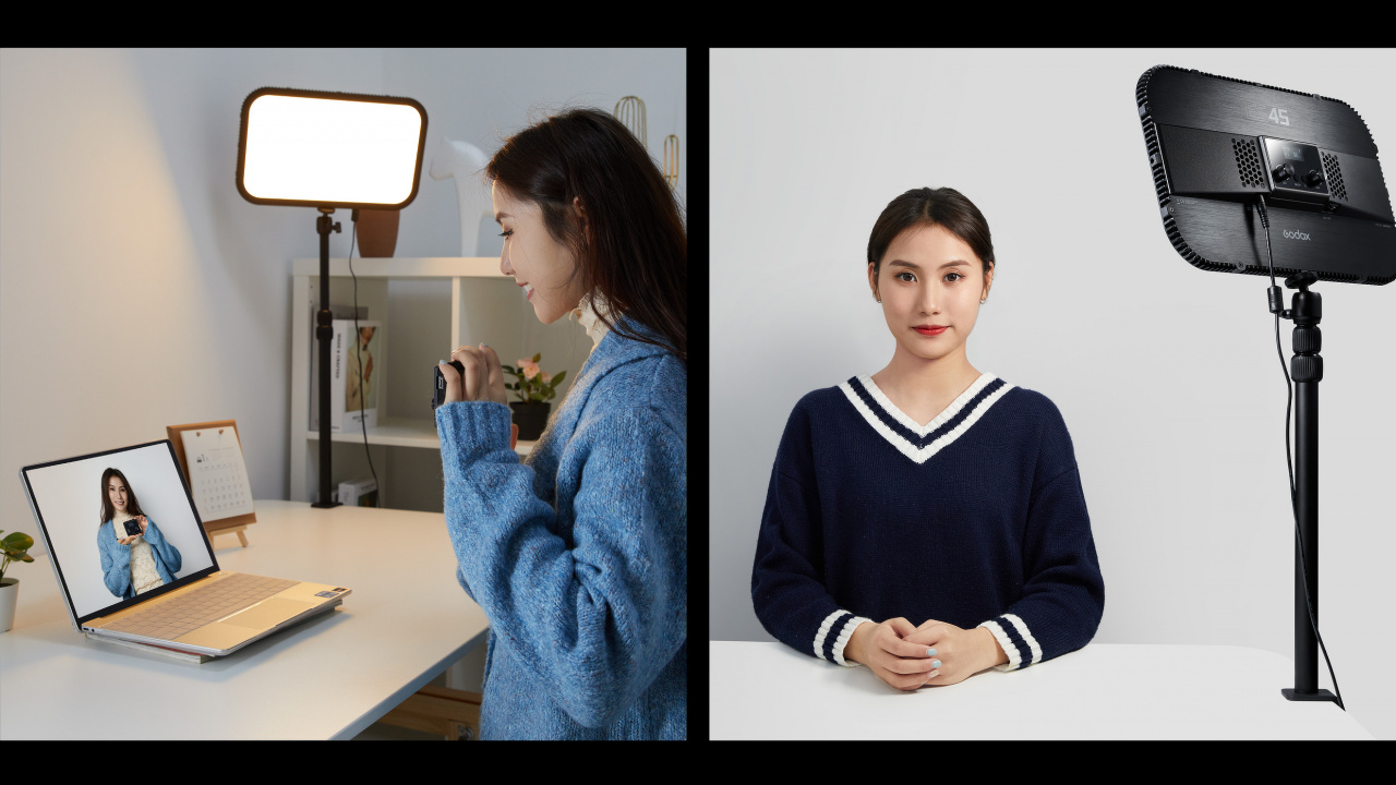 картинка Осветитель светодиодный Godox ES45 Kit с креплением для стола от магазина Ultra-mart