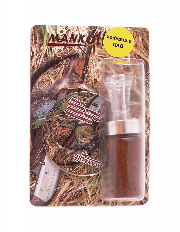 картинка Манок Mankoff поликарбонатный + деревянный на кряковую утку, 2-х язычковый, серии "В.А." Lux с видеопособием от магазина Ultra-mart