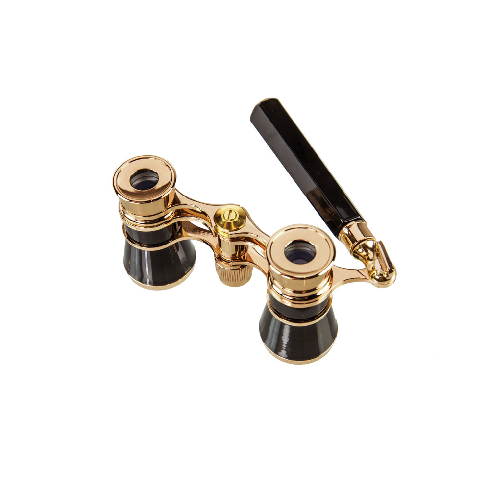 картинка Бинокль театральный Veber Opera БГЦ 3x25 лорнет, черный/золотой арт.10988 от магазина Ultra-mart