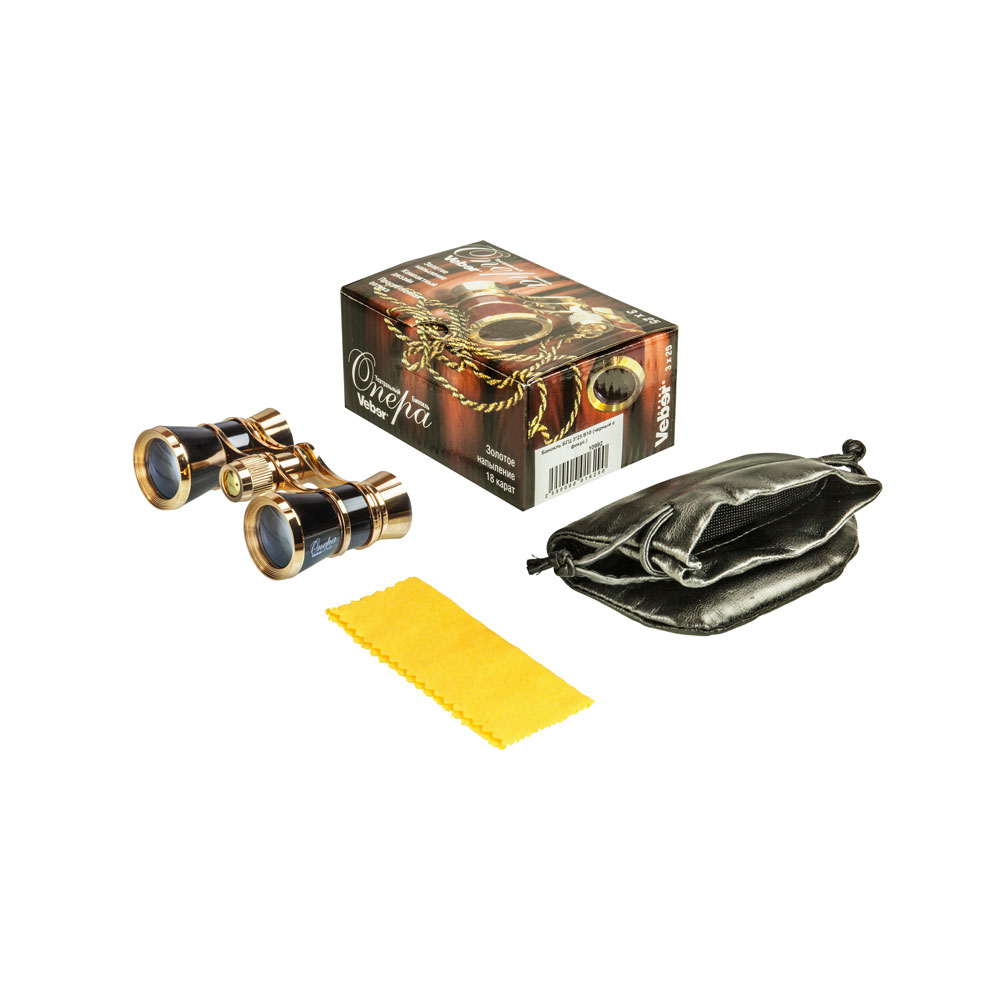 картинка Бинокль театральный Veber Opera БГЦ 3x25 черный/золотой арт.10992 от магазина Ultra-mart