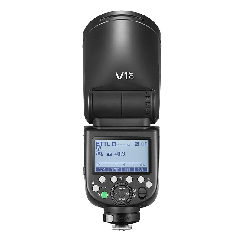картинка Вспышка накамерная с круглой головкой Godox V1Pro C для Canon, арт.31643 от магазина Ultra-mart