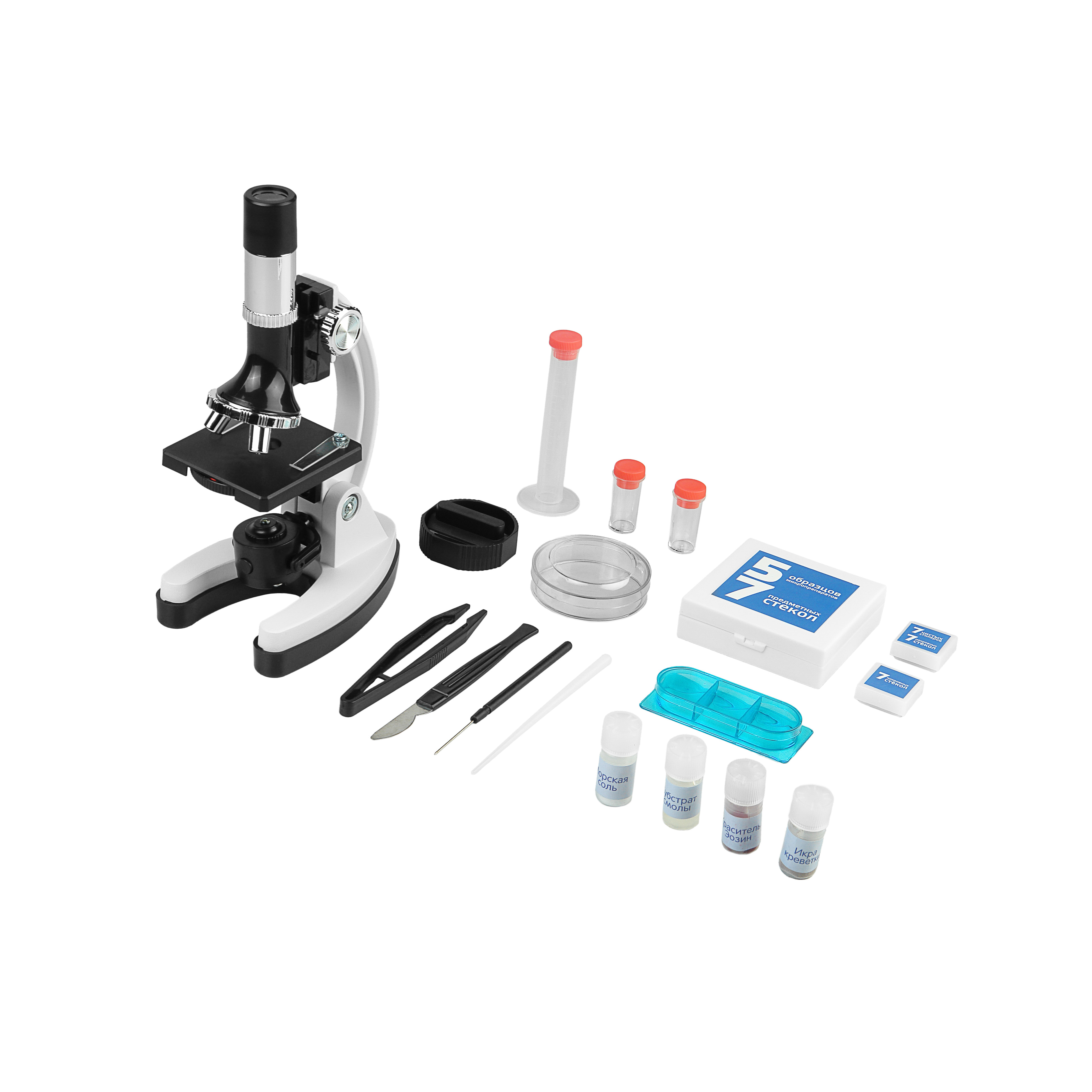 картинка Микроскоп Микромед 100x-1200x в кейсе, набором для исследований  арт.31396 от магазина Ultra-mart