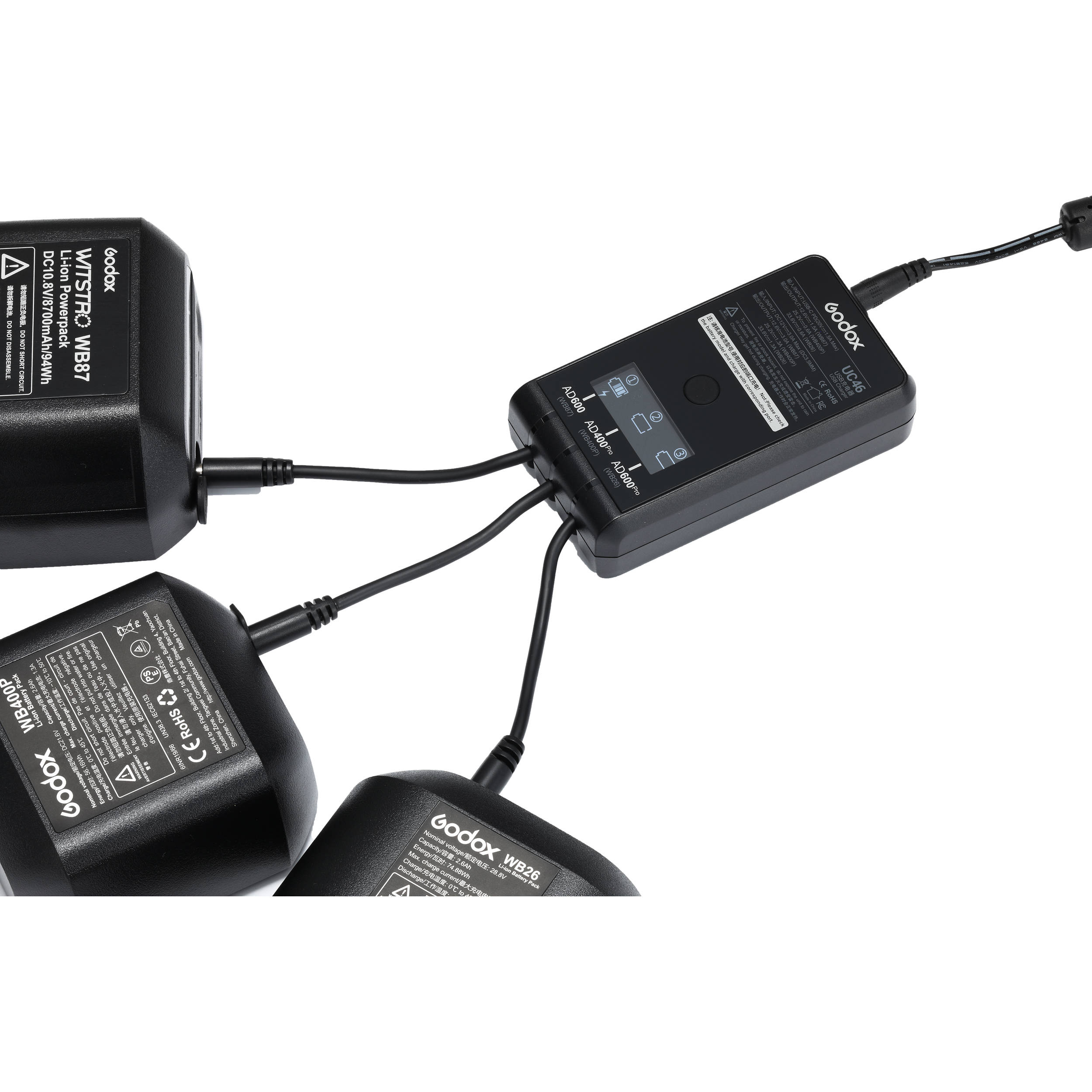 картинка Зарядное устройство Godox UC46 USB для WB400P, WB87, WB26 от магазина Ultra-mart