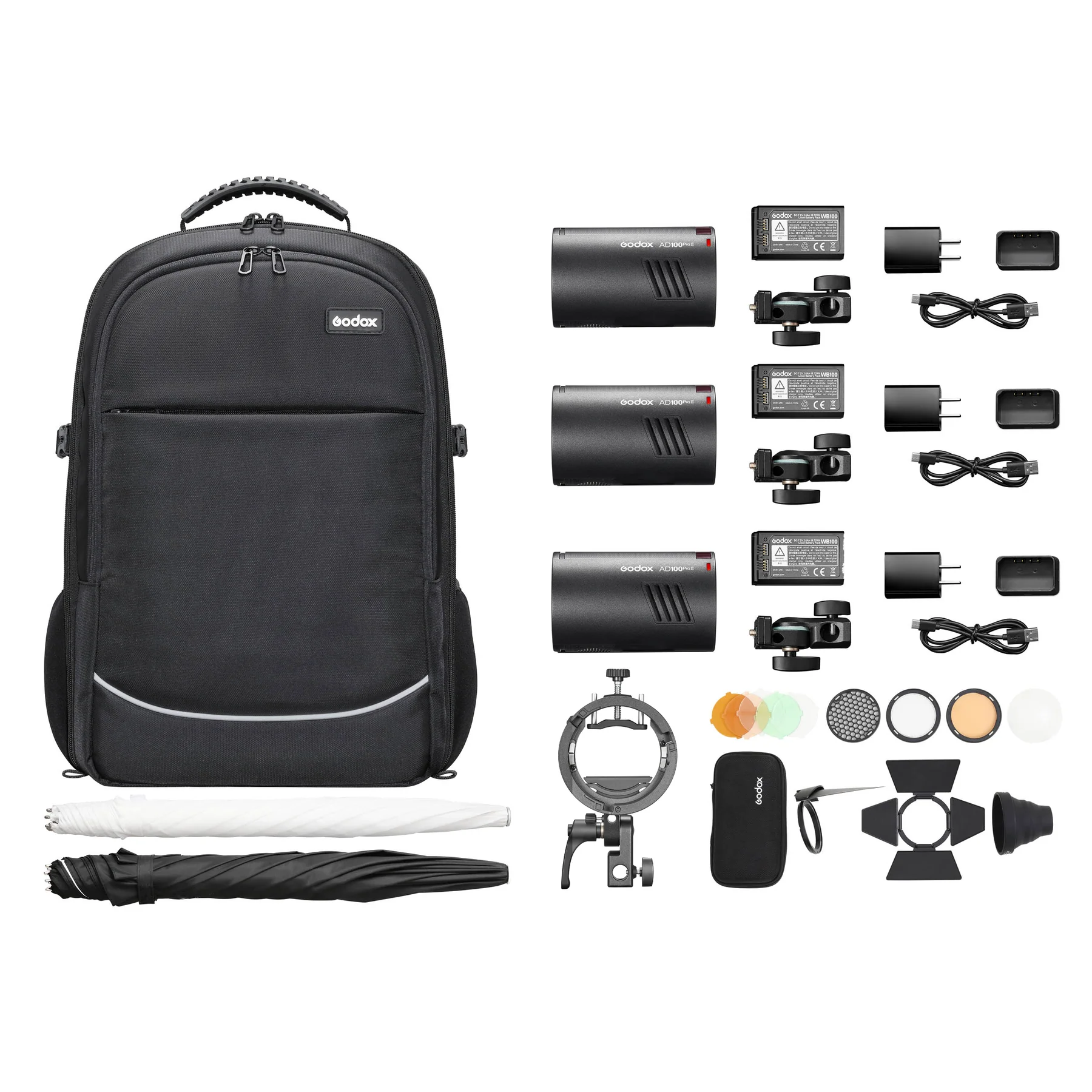 картинка Комплект студийного оборудования Godox AD100ProII Three KIT от магазина Ultra-mart