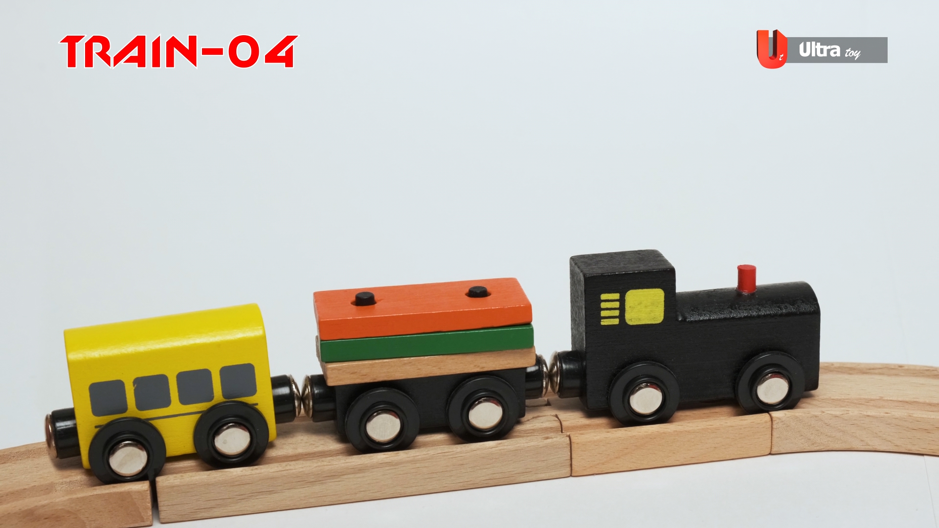 картинка Деревянная железная дорога UltraTOY Train-04 комплект (37 предметов) от магазина Ultra-mart