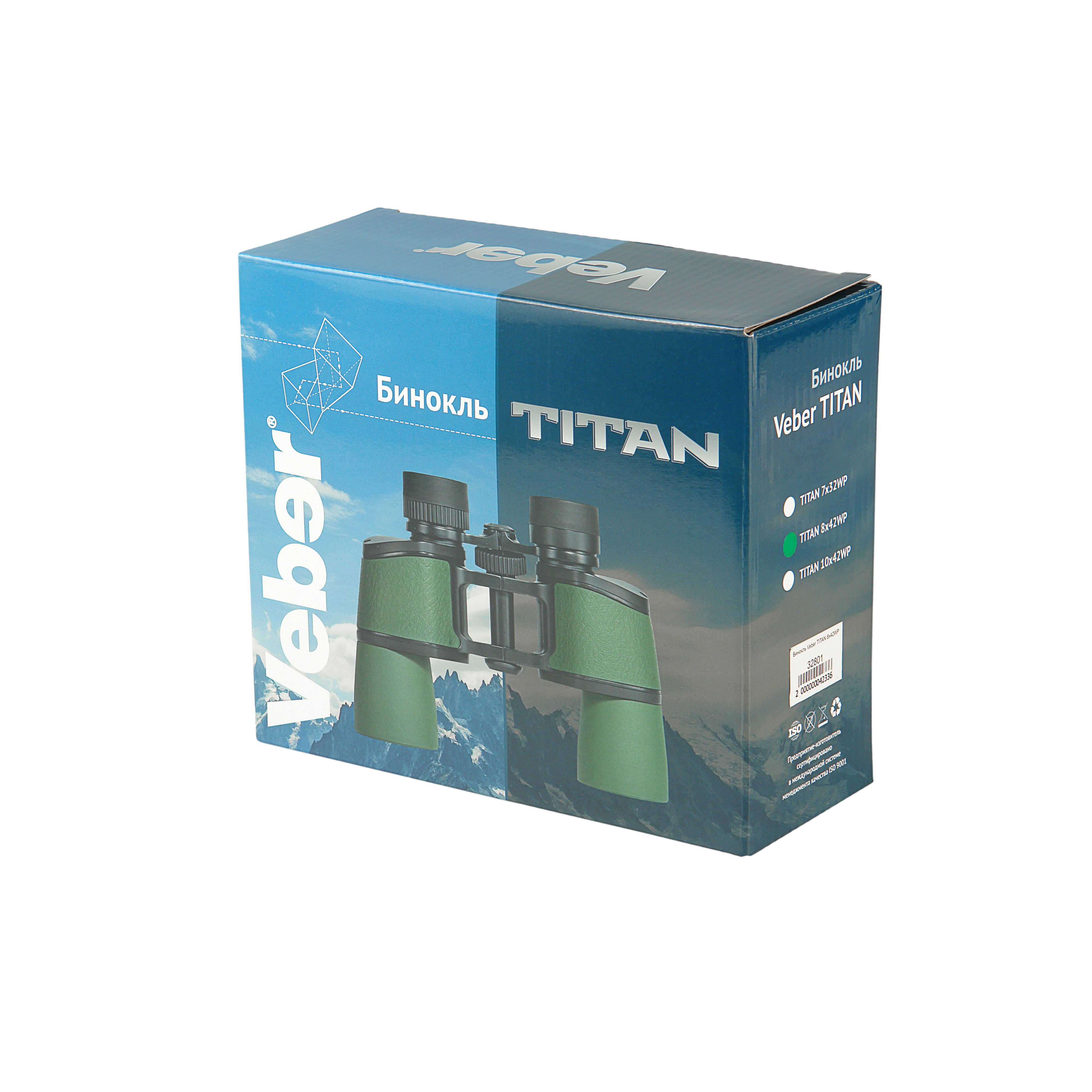 картинка Бинокль Veber TITAN 7x32WP. зеленый арт.32800 от магазина Ultra-mart