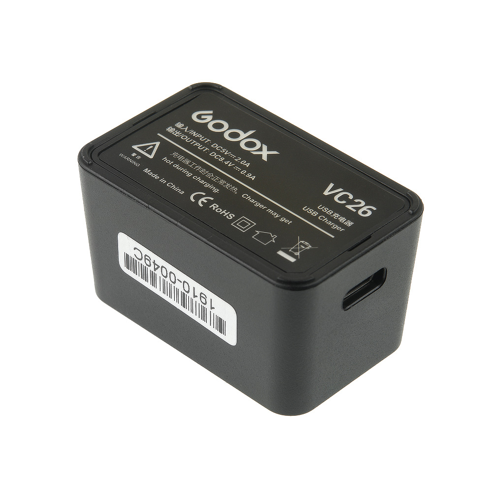 картинка Зарядное устройство Godox VC26 USB для аккумулятора V1 от магазина Ultra-mart