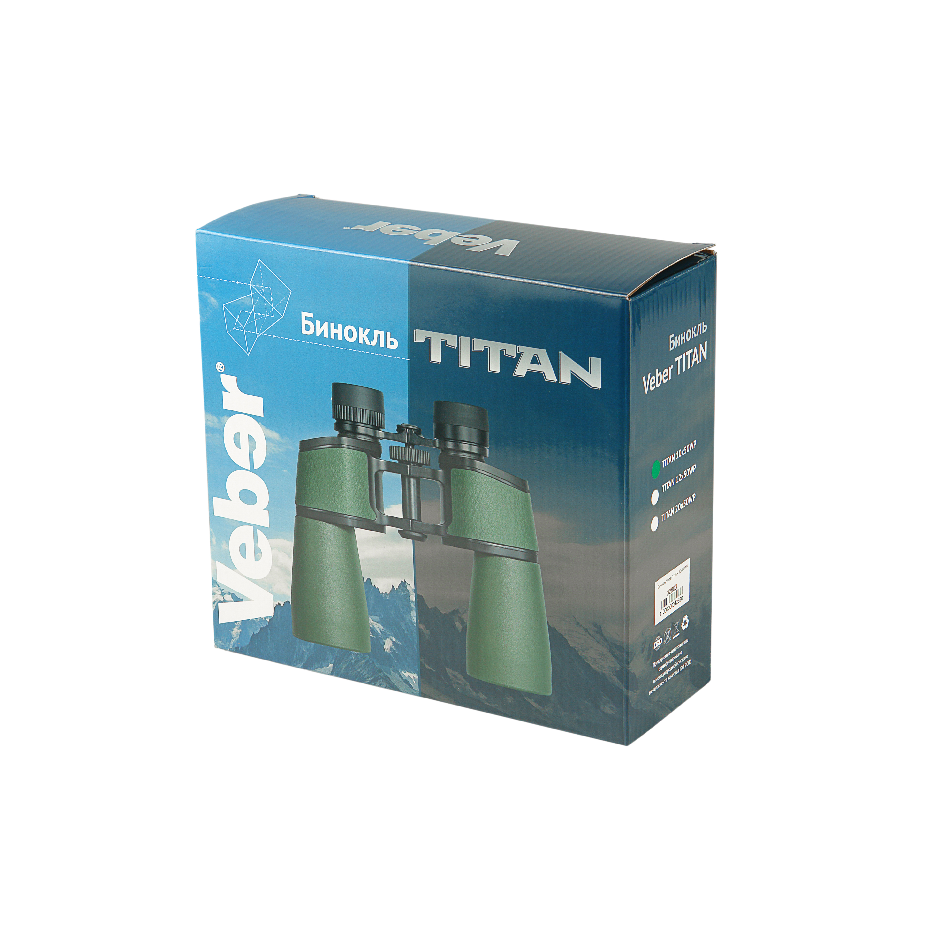 картинка Бинокль Veber TITAN 10x50WP зеленый арт.32803 от магазина Ultra-mart