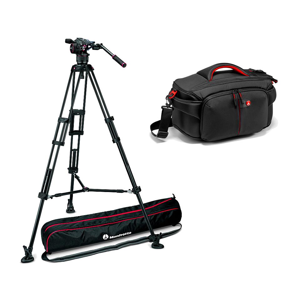 картинка Manfrotto MVKN8TWINM+Manfrotto PL-CC-191N комплект видеоштатив и сумка для видеокамеры от магазина Ultra-mart