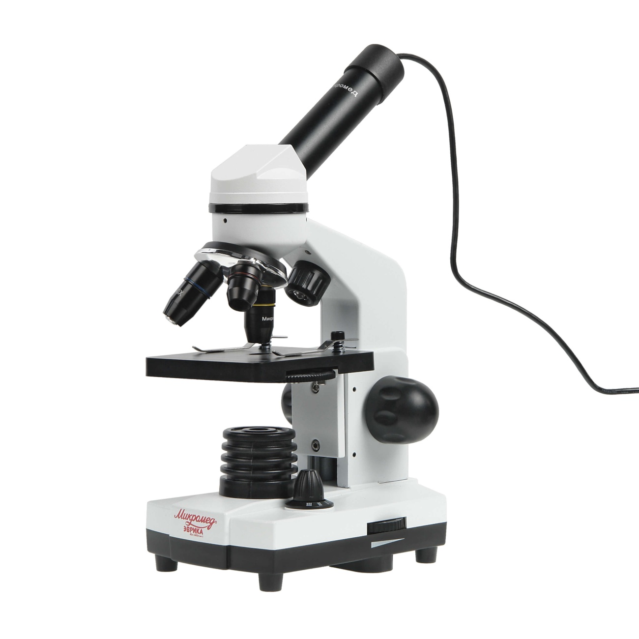 картинка Микроскоп школьный Эврика 40х-1600х (вар. 2) с видеоокуляром от магазина Ultra-mart