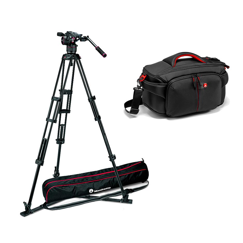 картинка Manfrotto MVKN8TWING+Manfrotto PL-CC-191N комплект видеоштатив и сумка для видеокамеры от магазина Ultra-mart