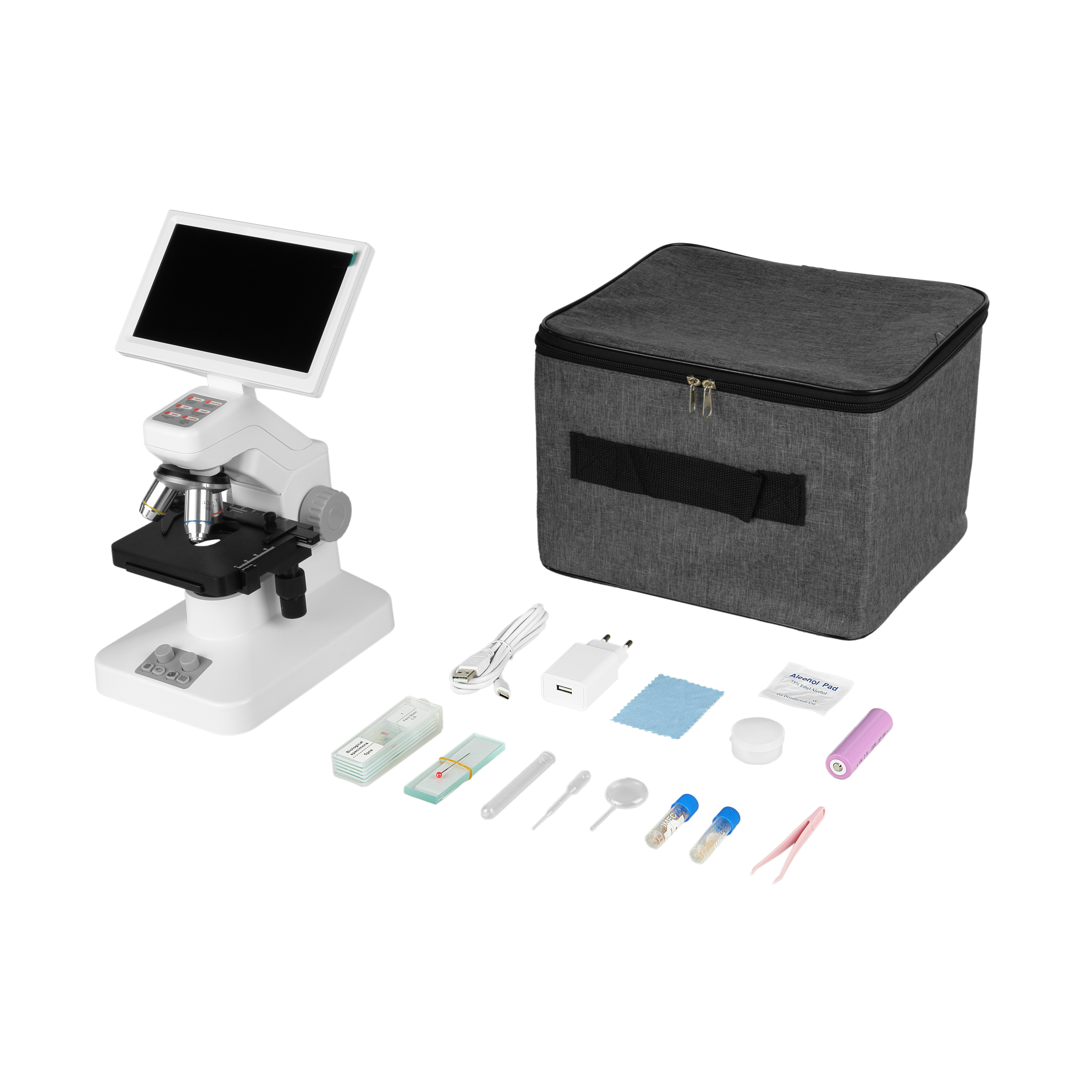 картинка Цифровой микроскоп Микромед iMicro LCD В, арт.32840 от магазина Ultra-mart