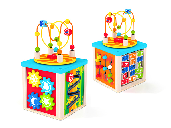 Многофункциональная игрушка "Бизи Куб" UltraTOY BusyCube-48 деревянная
